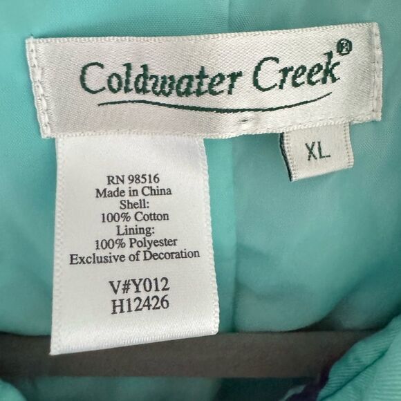 Coldwater Creek Southwestern Aztec Print Jacket Multicolor Cotton Women’s Sz XL - Picture 5 of 8